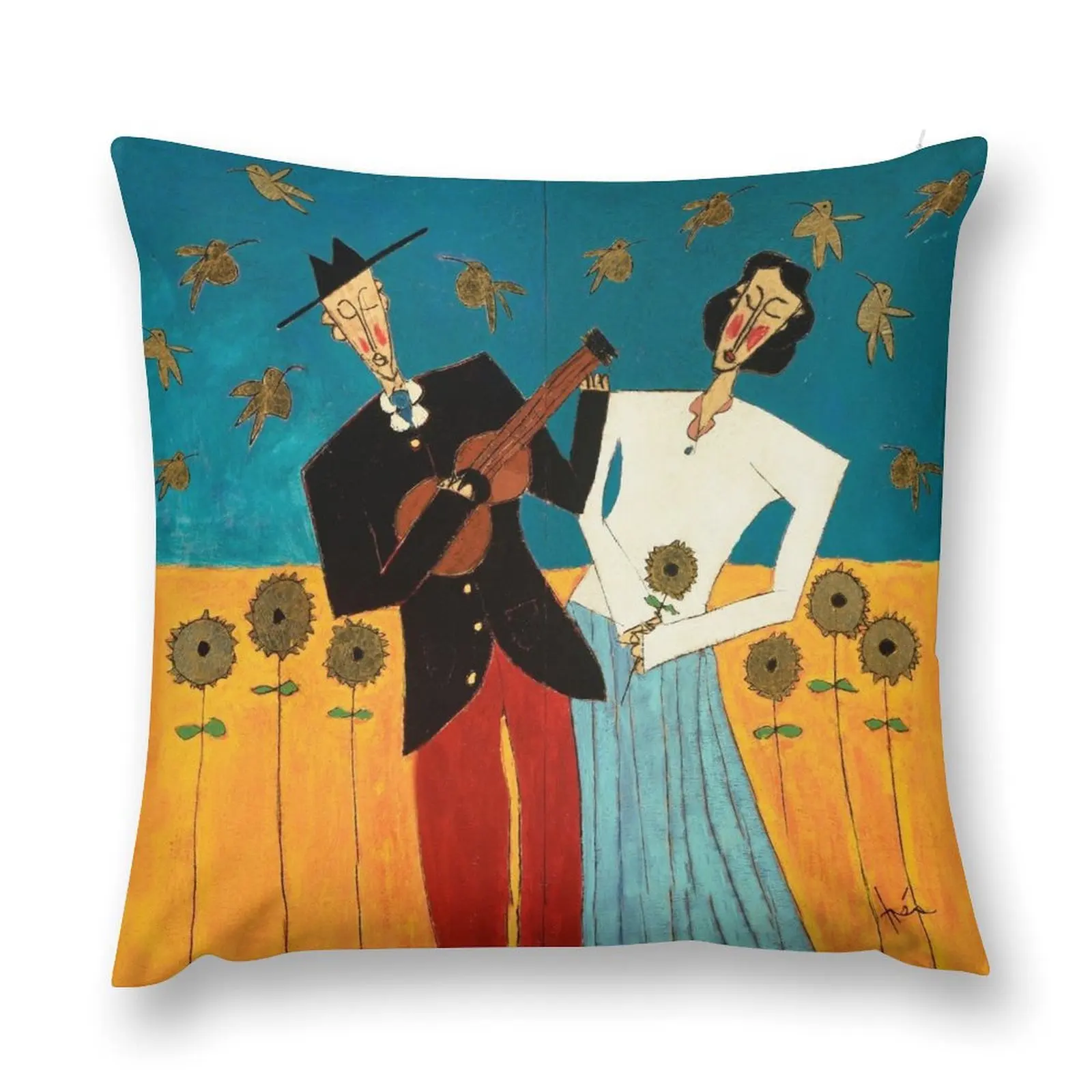 

Sunflower Couple Throw Pillow Decorative Cushion Decorative Sofa Cushions Christmas Pillowcase christmas ornaments 2025 pillow