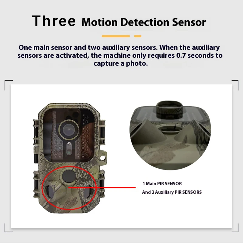 كاميرا صيد بالأشعة تحت الحمراء 4K 24MP 1080P مع مستشعر CMOS 1MP مقاوم للماء يتنشط لتتبع الحياة البرية والأمن الخارجي #5