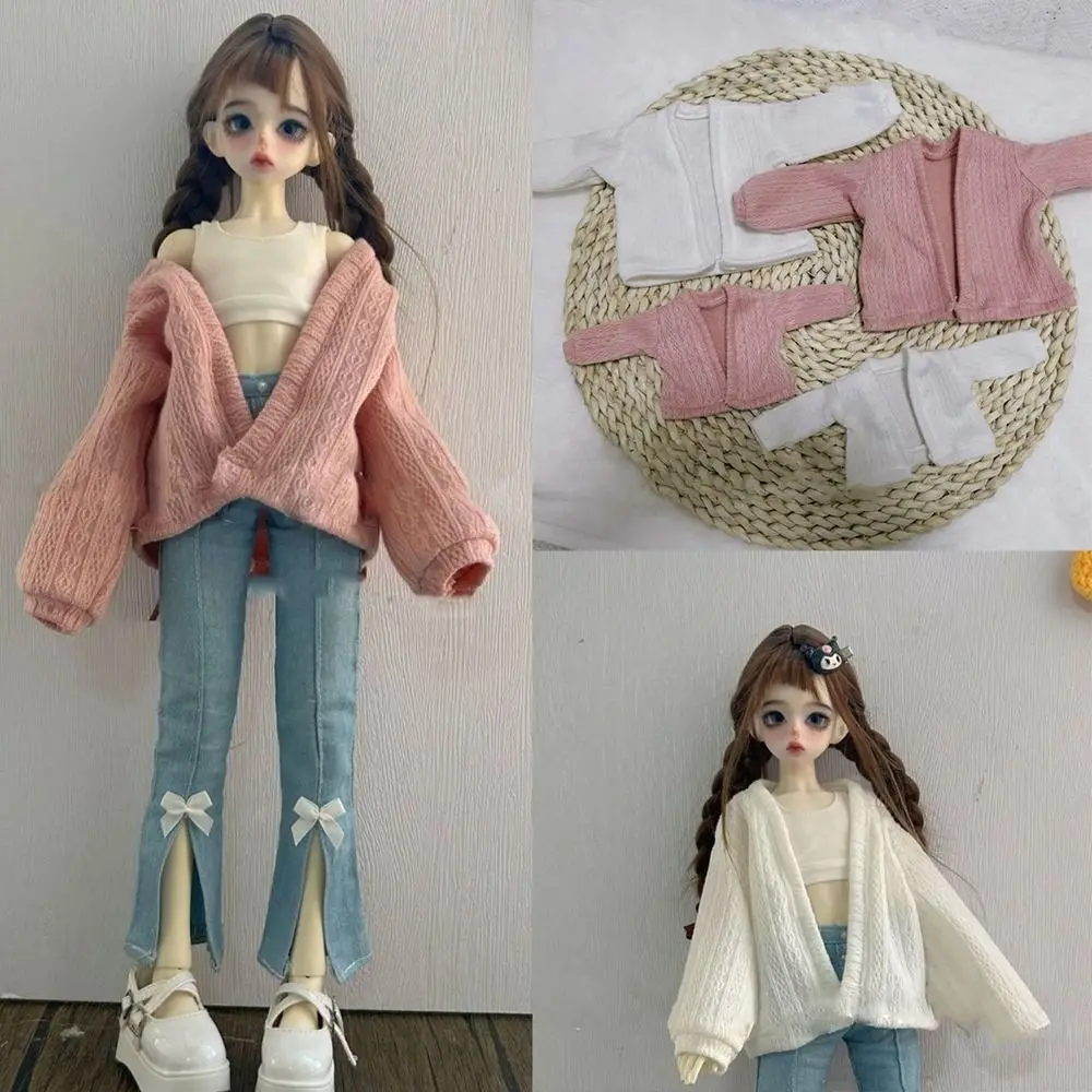 Casual Wear Knitted Cardigans Cute Elegant Doll Tops Coat Mini Doll Sweaters for 1/4 1/6 BJD 30/45cm Dolls