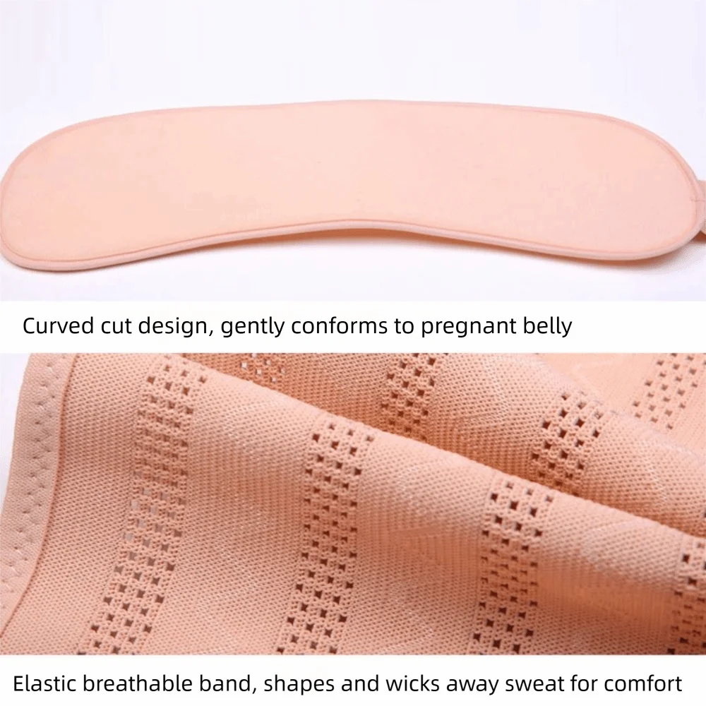 مجموعة من أربطة بطن الأمومة الناعمة القابلة للتنفس، حزام بطن داعم إضافي قابل للتعديل، حزام بطن الحمل المتين المحمول