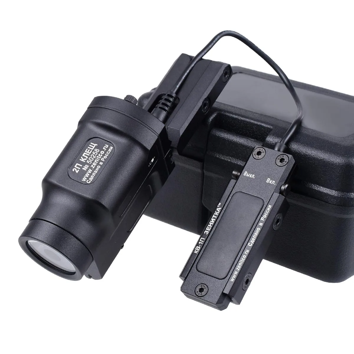 

Фонарь ZenitCo 2P-IK Klesh Klesch 2P AK SD AK-SD, 500 лм, белый светодиод, для 20-мм планки, тактический фонарь