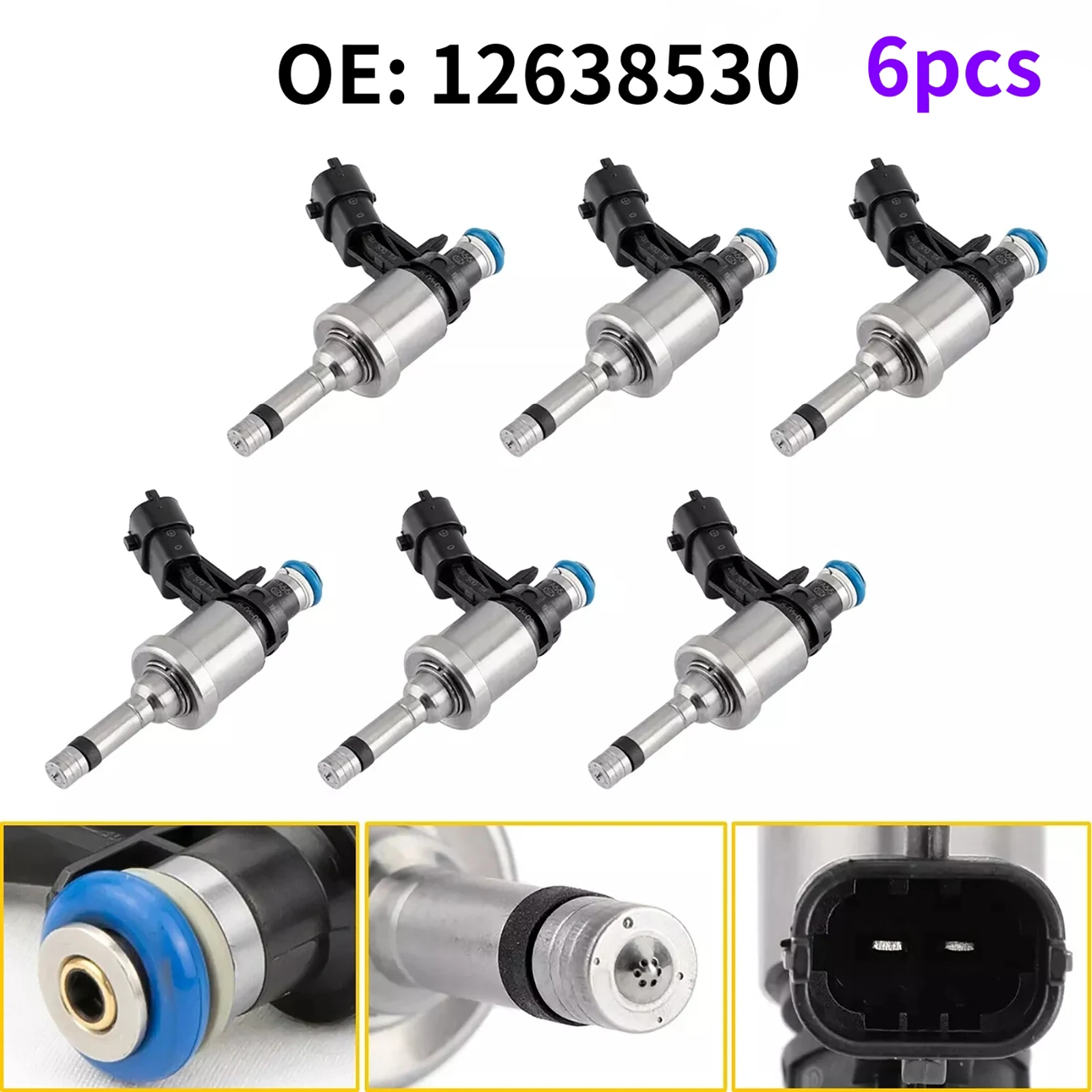 

6Pcs Car Fuel Injectors For Buick Enclave Lacrosse For Chevrolet Camaro Traverse For Cadillac CTS STS Auto Accessories 12638530