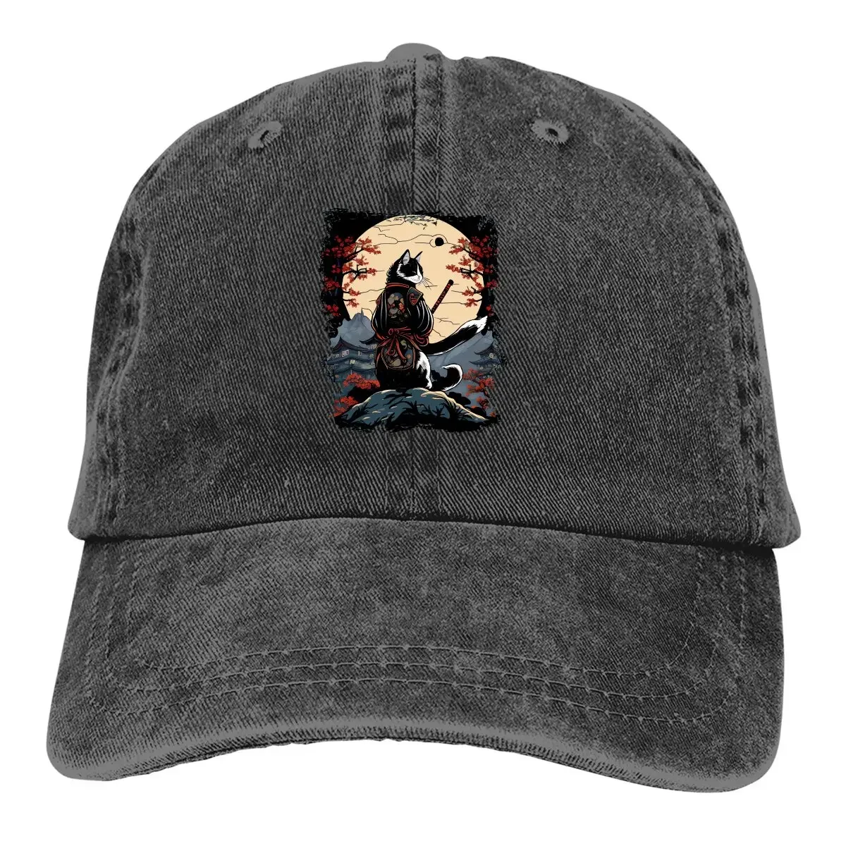 gato-japones-samurai-katana-catana-bone-de-beisebol-masculino-chapeus-feminino-viseira-protecao-snapback-estilo-samurai-bones