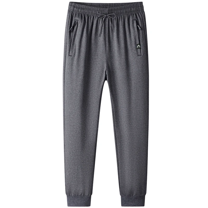 

Summer Men's Ice Silk Casual Pants Lightweight Loose Straight Leg Pants Lightweight Breathable Fast Drying Elastic Jogging Pants