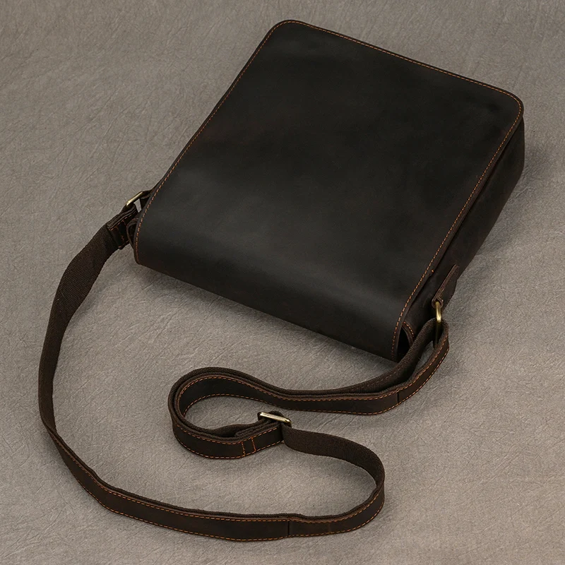 Hohe Qualität männer Leder Schulter Tasche Aus Echtem Leder Umhängetaschen Für Männliche Messenger Taschen Vintage Sling Taschen Mann Taschen 2024