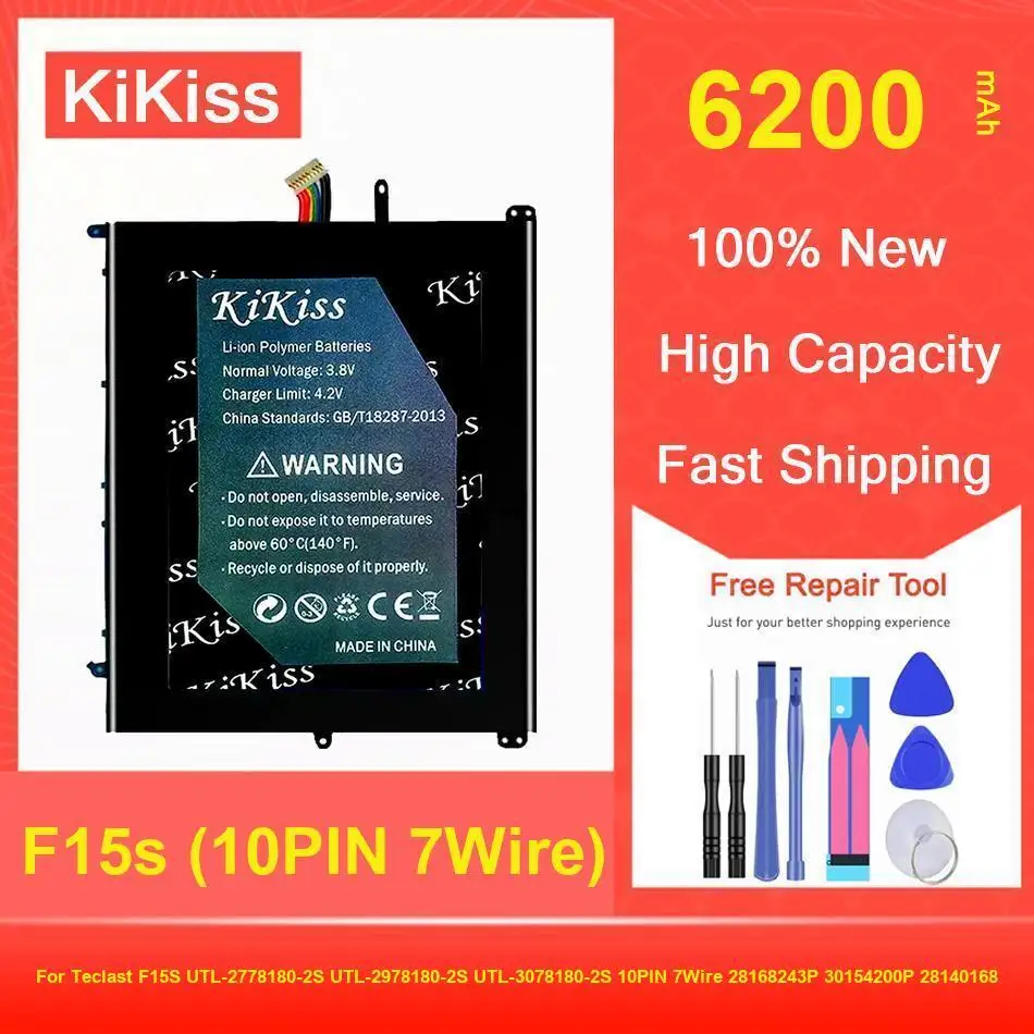

Battery 6200Mah For Teclast F15S UTL-2778180-2S UTL-2978180-2S UTL-3078180-2S 10PIN 7Wire 28168243P 30154200P 28140168