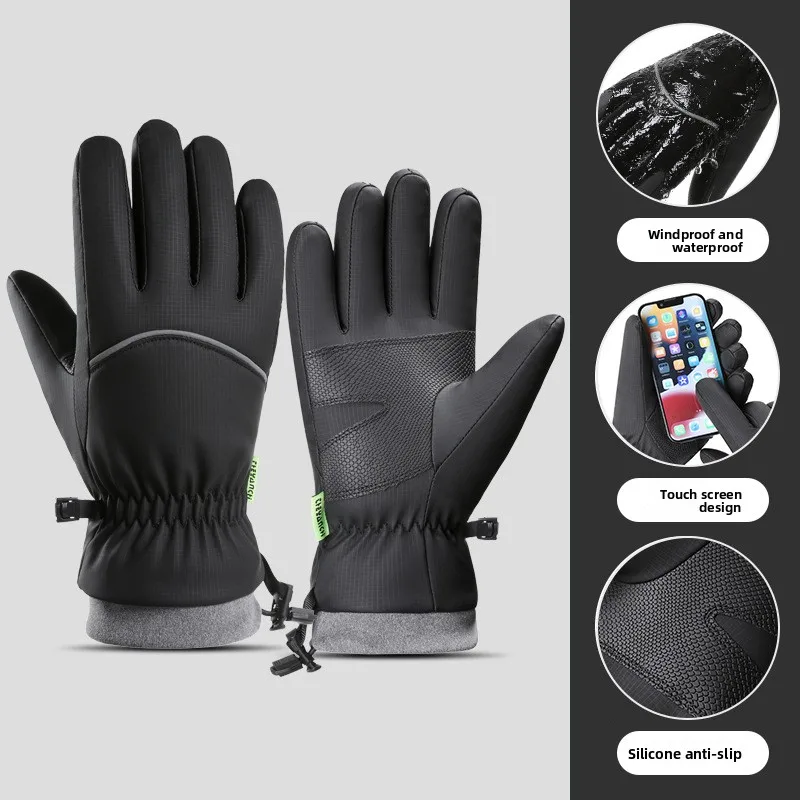 

"Waterproof Touchscreen Winter Gloves for Men - Fleece Lined, Thickened, Anti-Slip, Ski & Hike Warm Gloves mtb cycling gloves