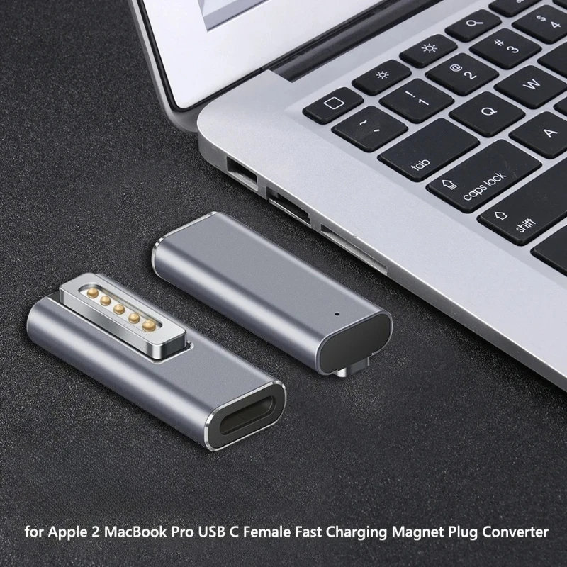 

Подходит для MacBook Air/Pro светодиодный магнитный адаптер для быстрой зарядки PD, безопасный магнитный штекер