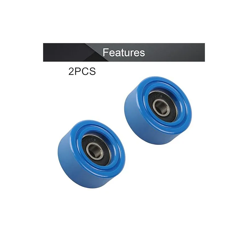 

2Pcs Roller Idler Bearing Pulley-8 x 35 x 15mm Sliding Conveyor PU Wheel with 608RS Bearing for Furniture, Hardware Accessories