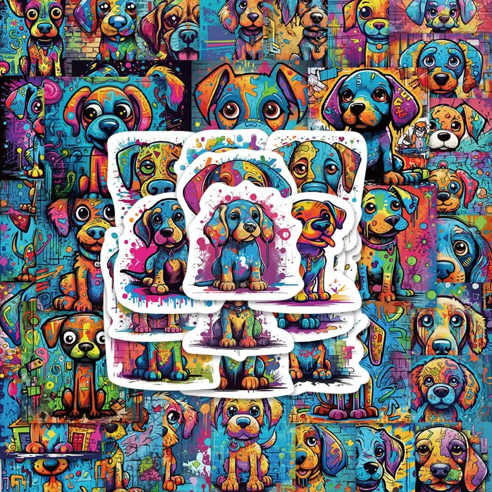 

10/50PCS Colorful Graffiti Pet Dog Animal Creative Graffiti Sticker Bike Skateboard Car Helmet Notebook Computer Wholesale