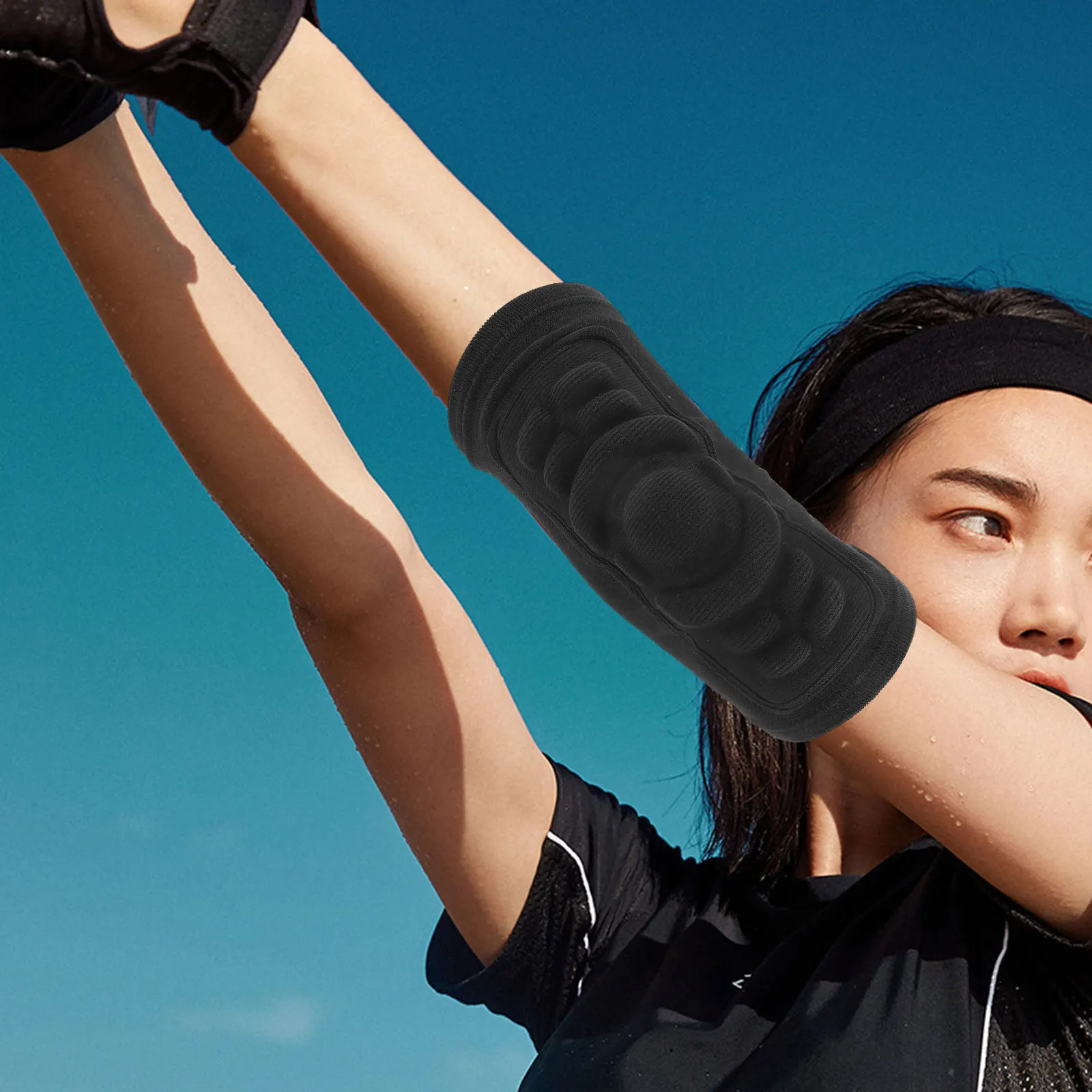 

1Pair Elbow Brace for Gym Soft Flexible Arm Support Band Breathable Elastic Compression Sleeve Sports Protection Gear