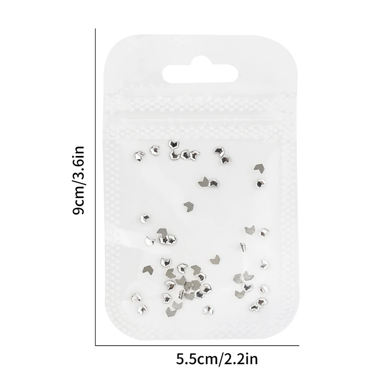 50 PCS Mini 3D Flat Malt Crystal Diamond Nail Art Simple Crystal Rhinestones Nail Decorations Biżuteria do paznokci akrylowych DIY