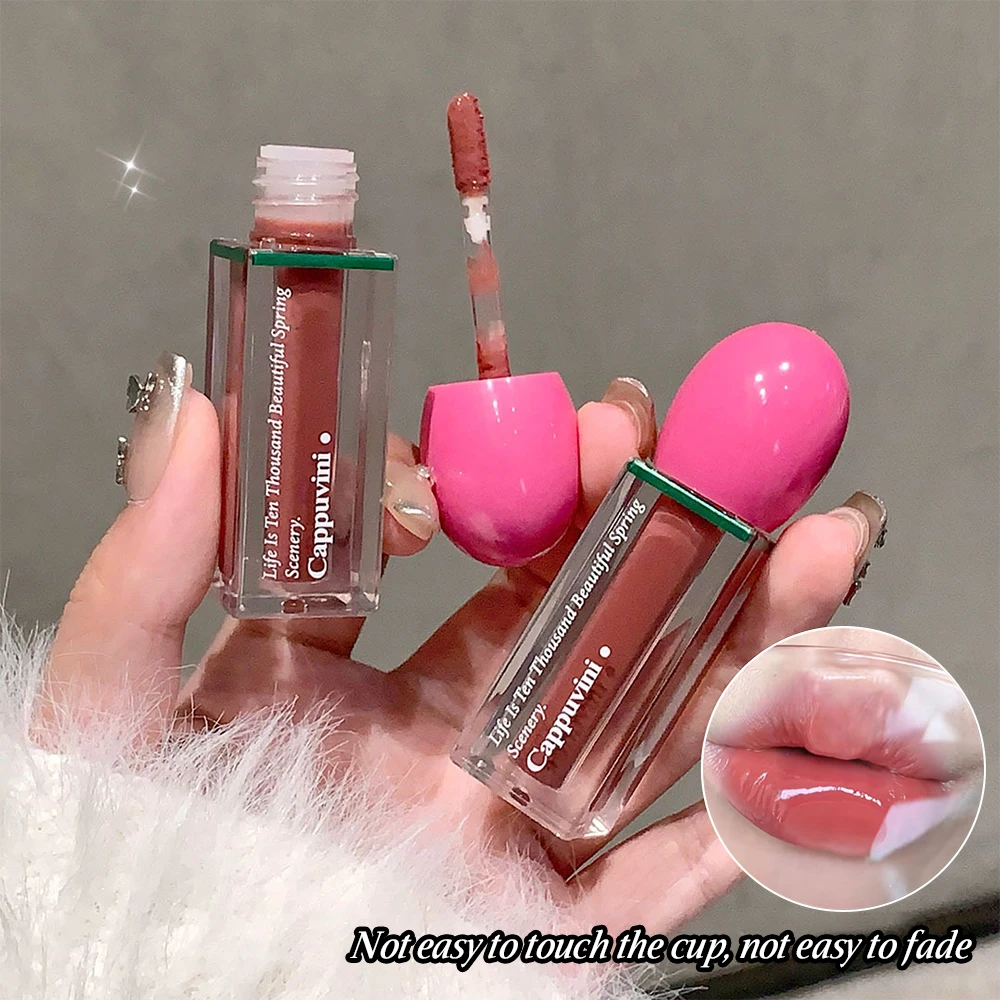 Cappuvini Ice Clear Water Light Lip Gloss Rouge à lèvres hydratant et facile à appliquer Maquillage longue durée