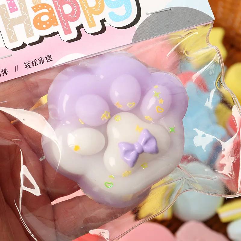 Cat paw squeeze Slow Rebound decompression toys super soft simulation silicone toys creative vent Stress Release Fidget toys