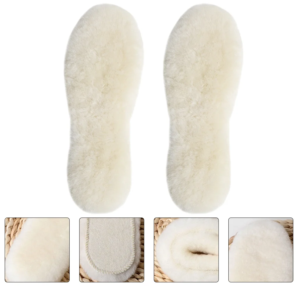 

Rabbit Fur Insole Insoles for Cold Weather Accessory Protection Practical Winter Keep Warm Wool Shoe Pads Anti-cold