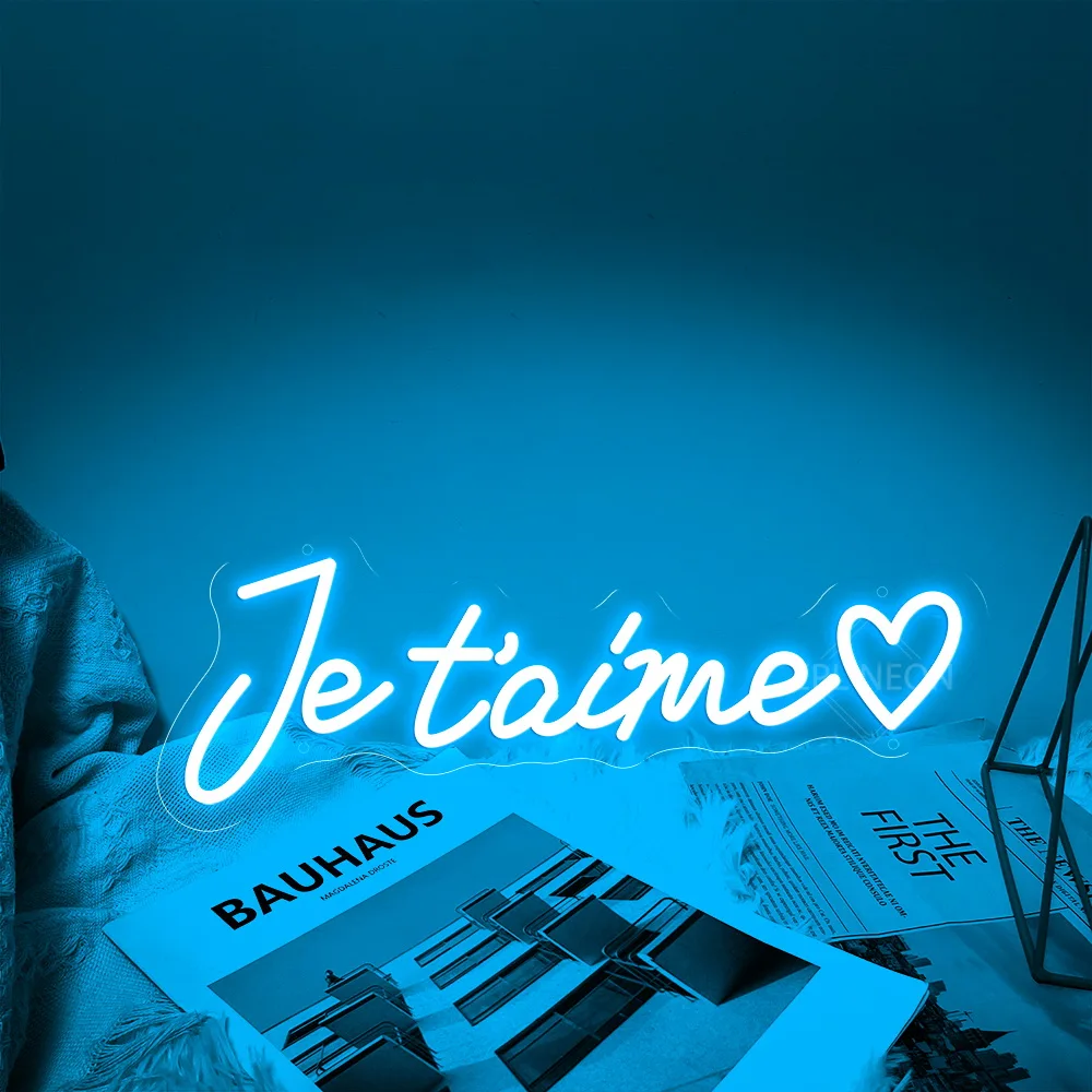 Je T'aime Neon Sign Led Light French I Love You Wedding Decor Room Neon Led Sign Proposal Engage Birthday Party Decor Neon Light