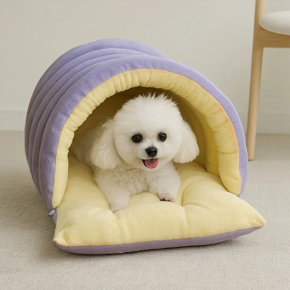 winter-thick-plush-cat-cave-bed-soft-comfortable-non-slip-warm-nest-washable-sleeping-house-for-cats-kittens-small-pets