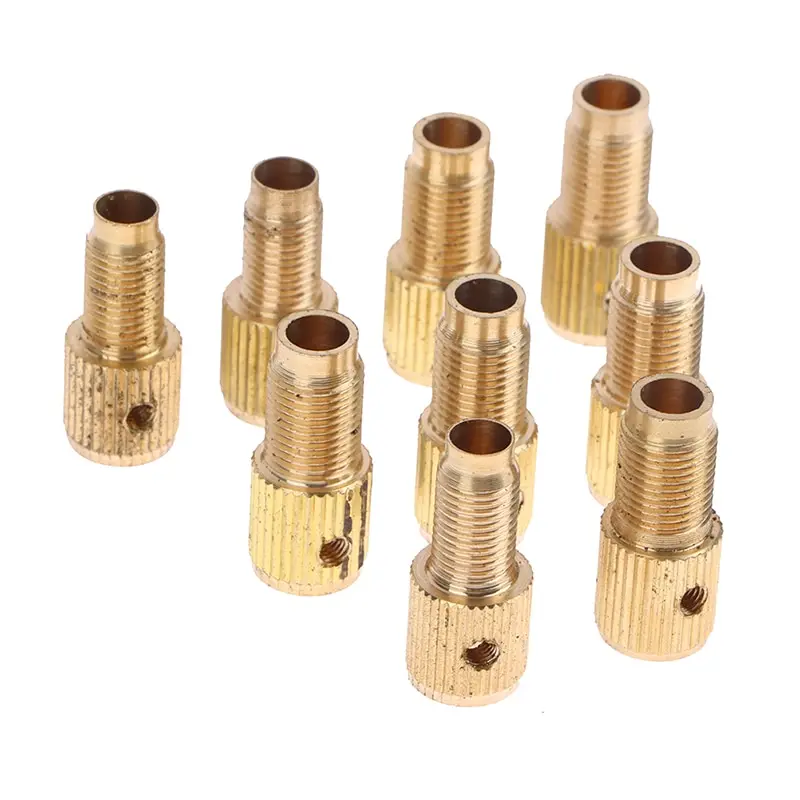 Self-Tightening Mini Brass Drill Chucks Collet Bits Clamp Chuck Connecting Rod M7 M8 Drill Chuck Adapter 2/2.35/3.17/4/5mm