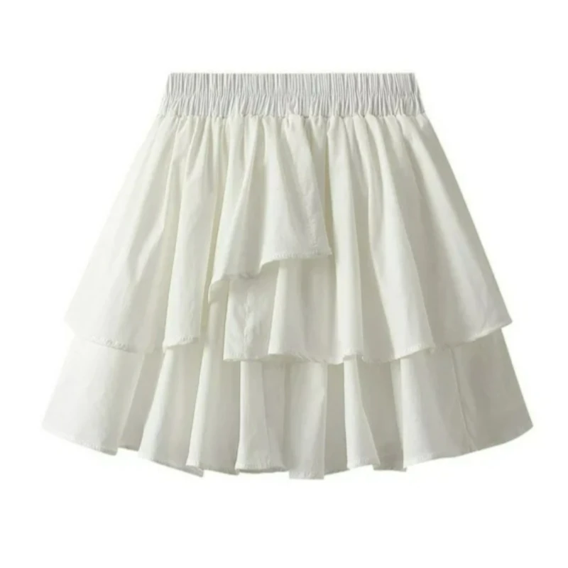 

Бальное платье, мини-юбки, женские кавайные съедобные деревянные грибы, эстетические летние простые базовые элегантные юбки с высокой талией для девочек во французском стиле 0507