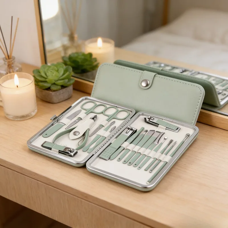 

Набор кусачек для ногтей Полный набор маникюрных инструментов с ножницами для ногтей и пилочкой для ухода за домашними путешествиями