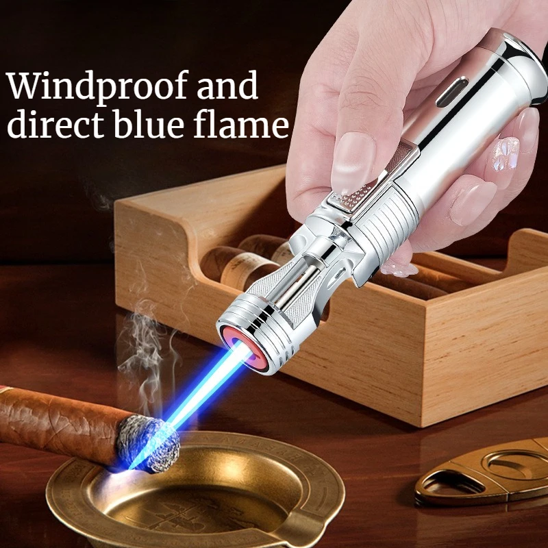 

Windproof Straight-through Lighter High-temperature Welding Gun Spray Gun Multi-function Wine Opener Outdoor Barbecue Igniter