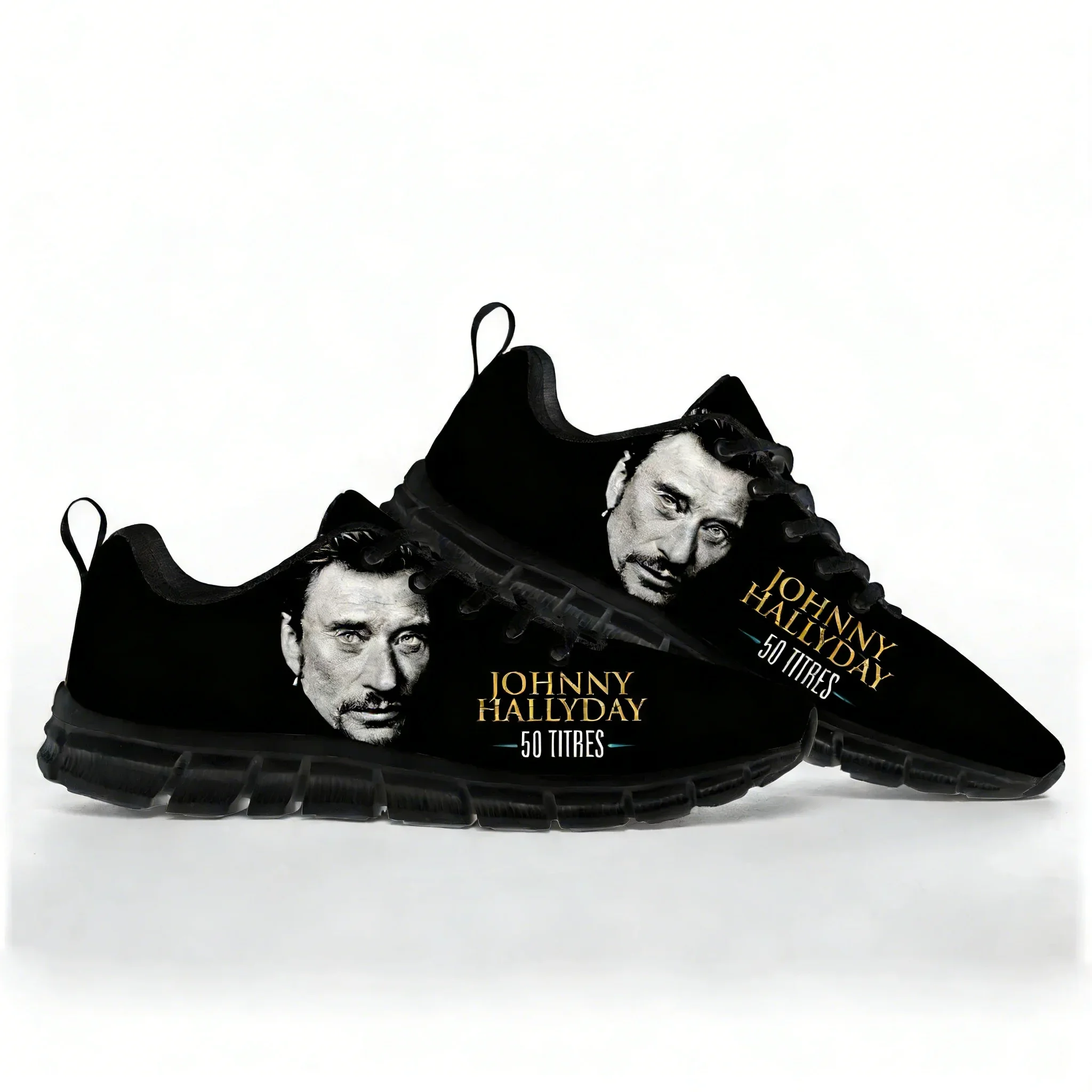 

Спортивная обувь Johnny Hallyday, мужские и женские кроссовки для подростков, повседневная обувь, обувь для пар, черная.