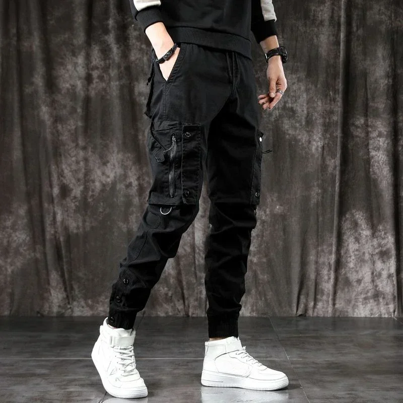 Men's Cargo Pants Outdoor Male Trousers Korean Hiking Loose Biker Motorcycle Cotton Luxury Aesthetic Fashion Baggy Slacks