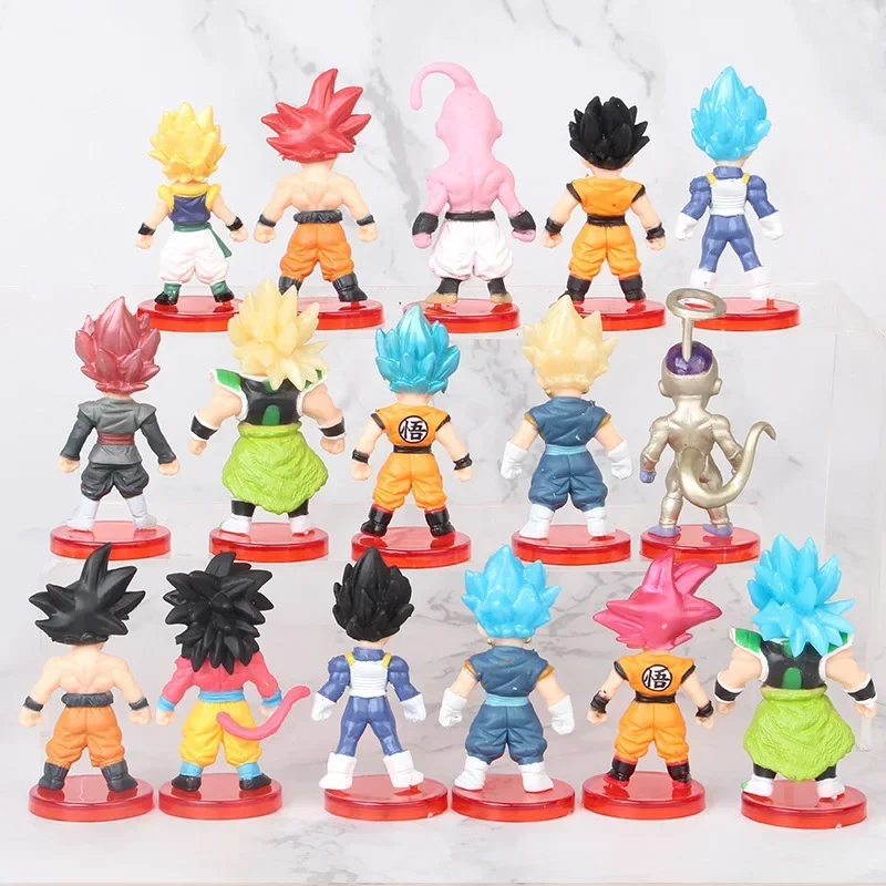 New 8/16/21pcs Dragon Ball Z Set Super Son Goku Vegeta Broly Buu Action Figure Anime Figurines Ultra Instinct Model Gifts Toys