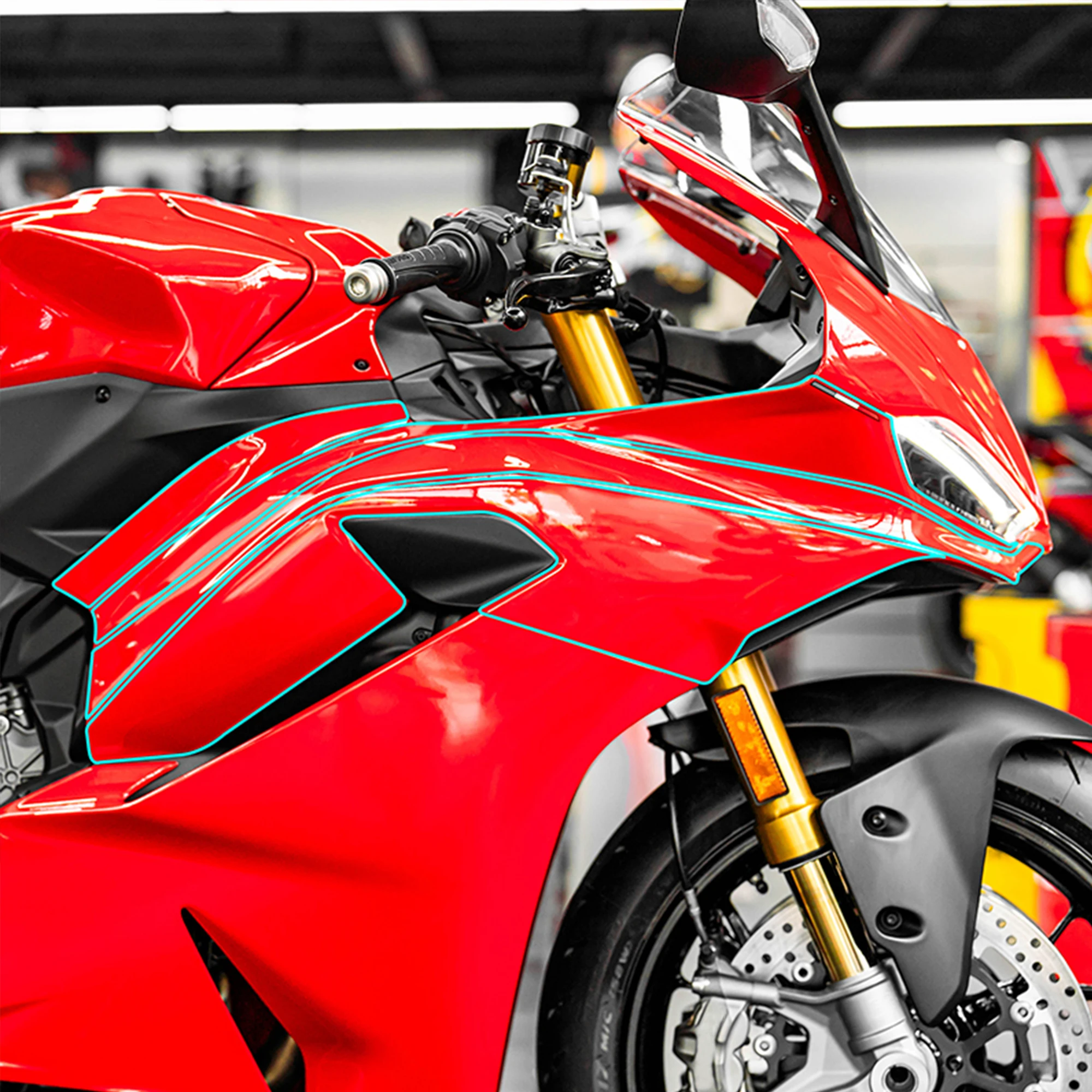 Moto Fairing Protective Film Compatible with 25 DUCATI Panigale V2S Invisible Car Sticker Anti Scratch Removable Mod Parts