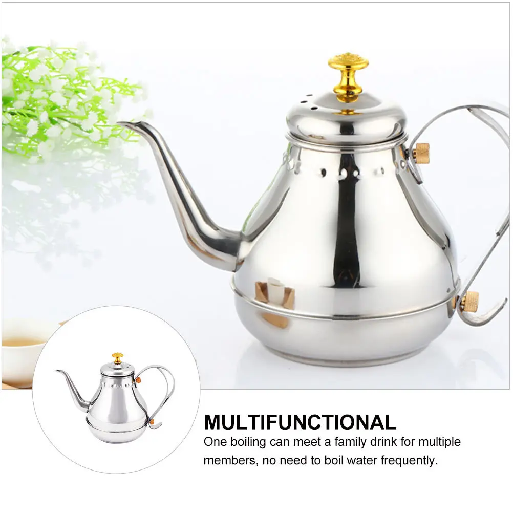 

1Pcs Stainless Steel Palace Kettle 1.8L Tea Kettle Fast Boiling Water Heater Household Teapot Household Teapot