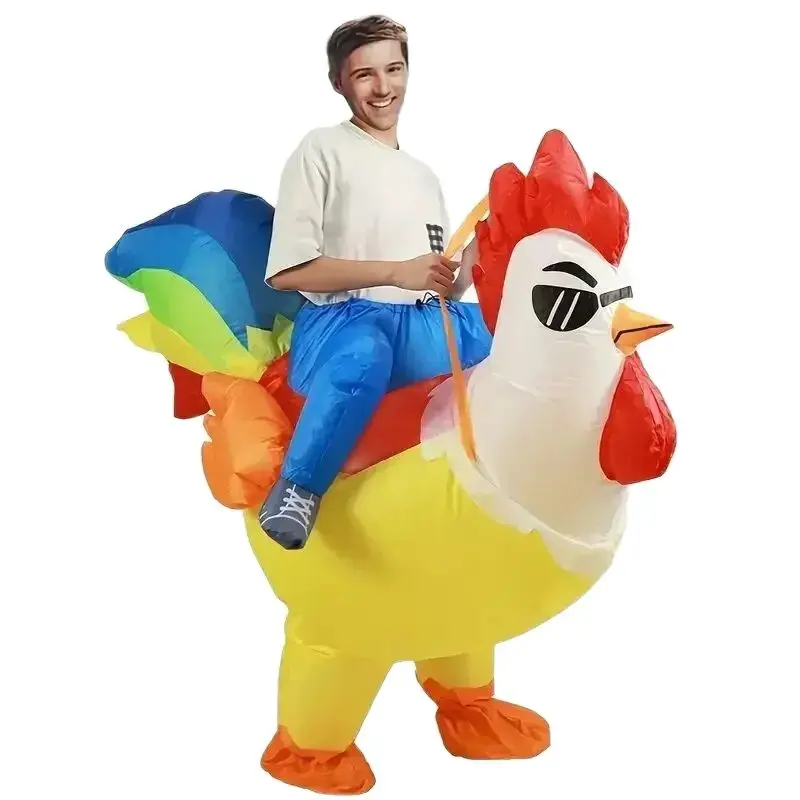 لطيف ورائع الديك النظارات الشمسية نفخ زي تأثيري هالوين عيد الميلاد أداء حفلة نفخ زي #1