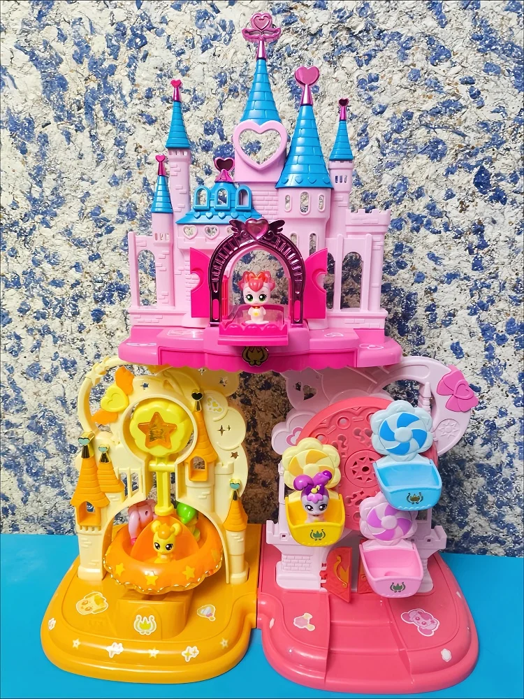 Nouvelle merveilleuse série mignonne jouets rêveur Mini parc d'attractions château miroir magique boîte poupée cadeau pour enfants jouets Kawaii pour fille
