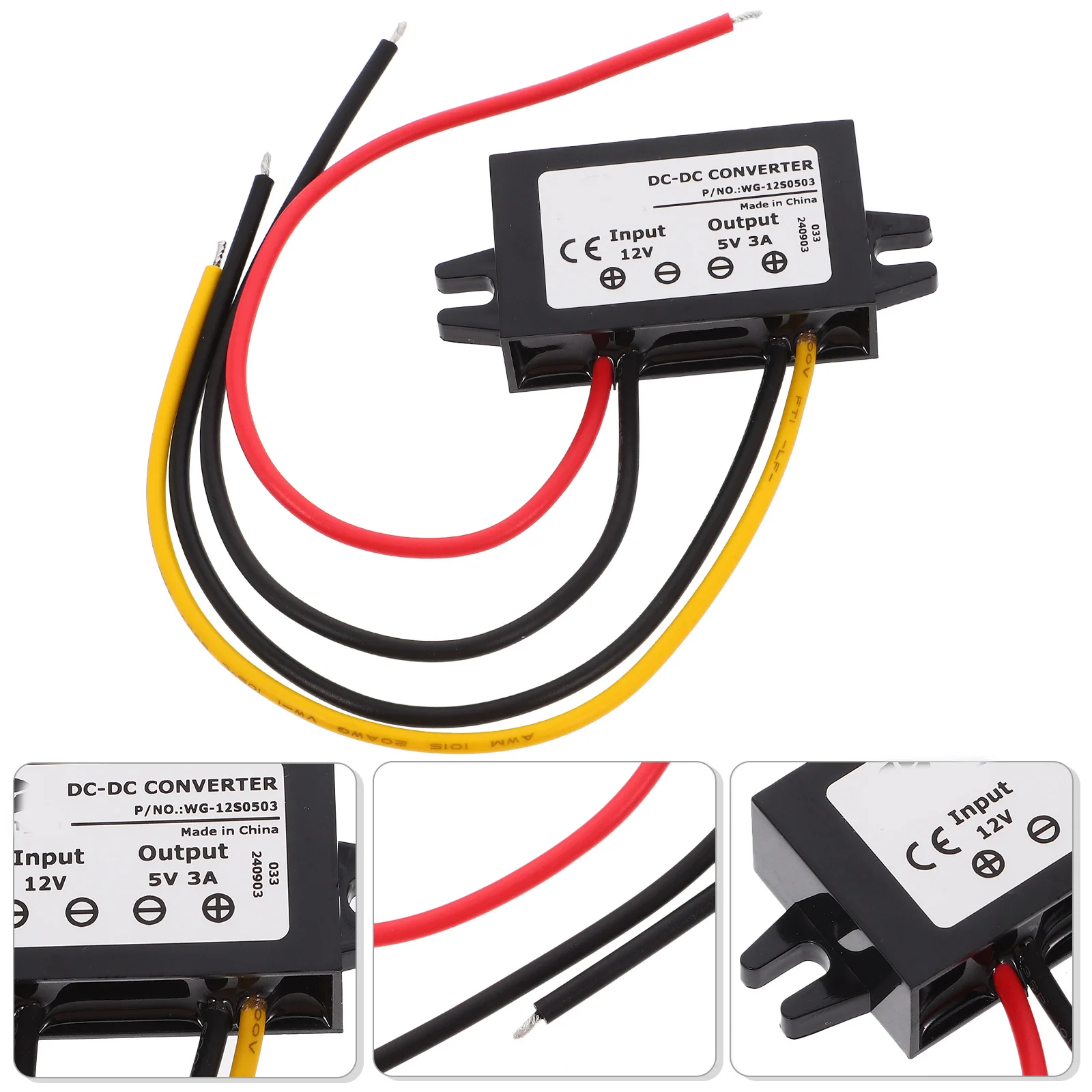 

Dc Power Converter 12V to 5V Car Voltage Regulator Automotive LED Display Power Adapter Stable Current 3a Output