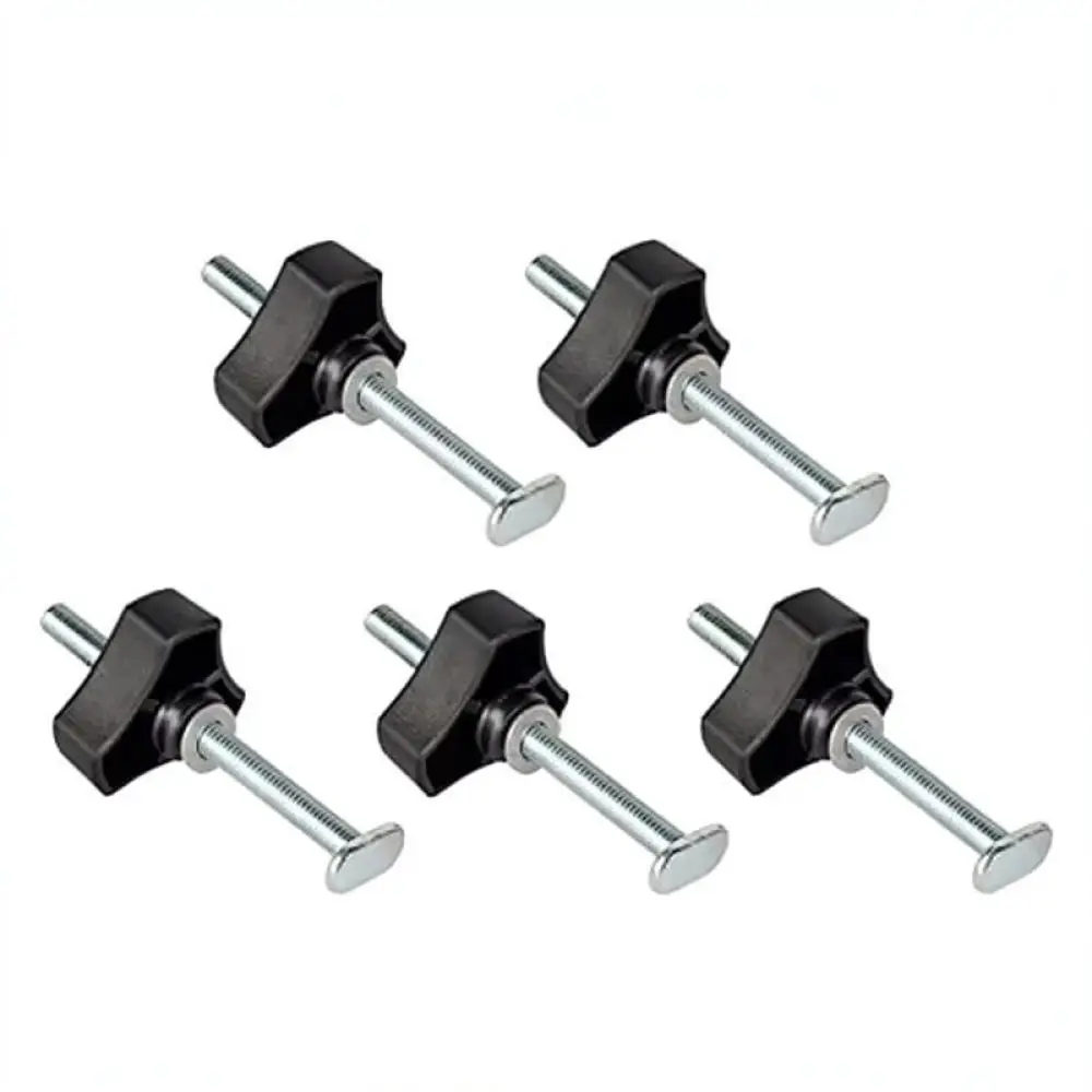 M8 T Bolt Slot Screw And Triangular Knob For Woodworking Router Table Track Jig Clamping System Hand Tool Fasteners