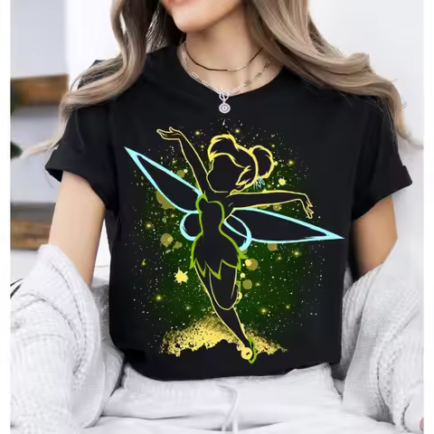 Disney Peter Pan Tinker Bell Unisex T-shirt All You Need Is Faith Trust and Pixie Dust Disneyland Family Trip Shirt Gift Disney
