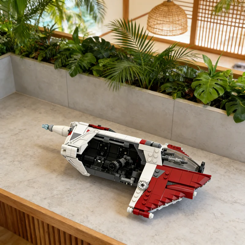 

678 деталей MOC SW: Боевой вертолет Республики для низких полетов, модель для сборки, креативный подарок, декор для демонстрации, конструктор