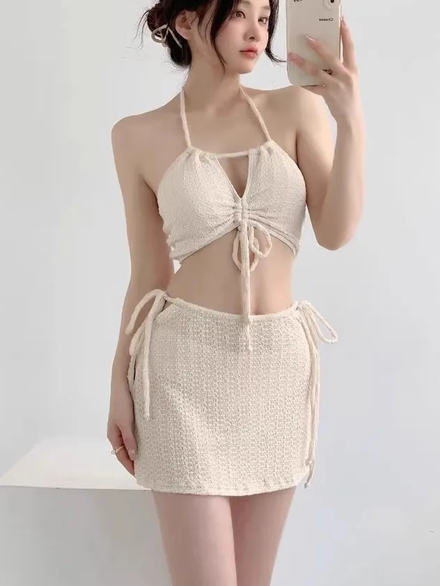 

Комплект из двух предметов: консервативный купальник-бикини и пляжная туфля на плоской подошве Pure Desire Knot для женщин, для термальных источников