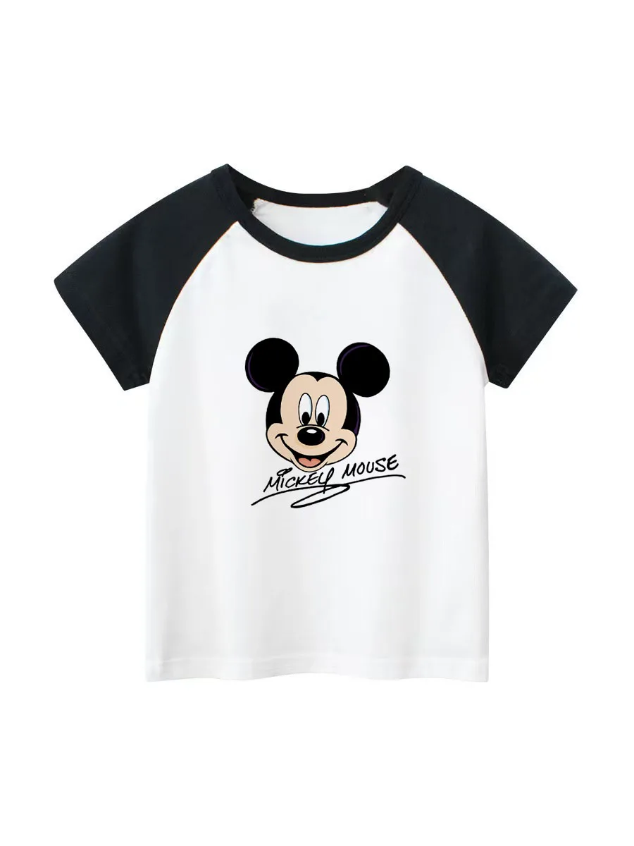 

Disney Mickey Mouse Birthday Kids Tshirts for Baby Party T-Shirt Tees Girls Party Children T Shirt with Clothes Boy Tshirt
