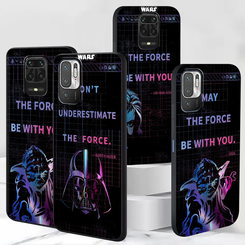 oda Darth Vader Obi-Wan Kenobi Case for Xiaomi Redmi 10A 10C 9C 12C 9A 9i 10 12 9 Prime 9T K40 Pro Black Soft TPU Phone Cover