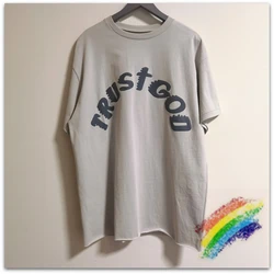 Oversized Sunday Service T-shirt Trust God Tee Men Women Hip-Hop Kanye West T Shirt Tops CPFM Short Sleeve Holy Spirit