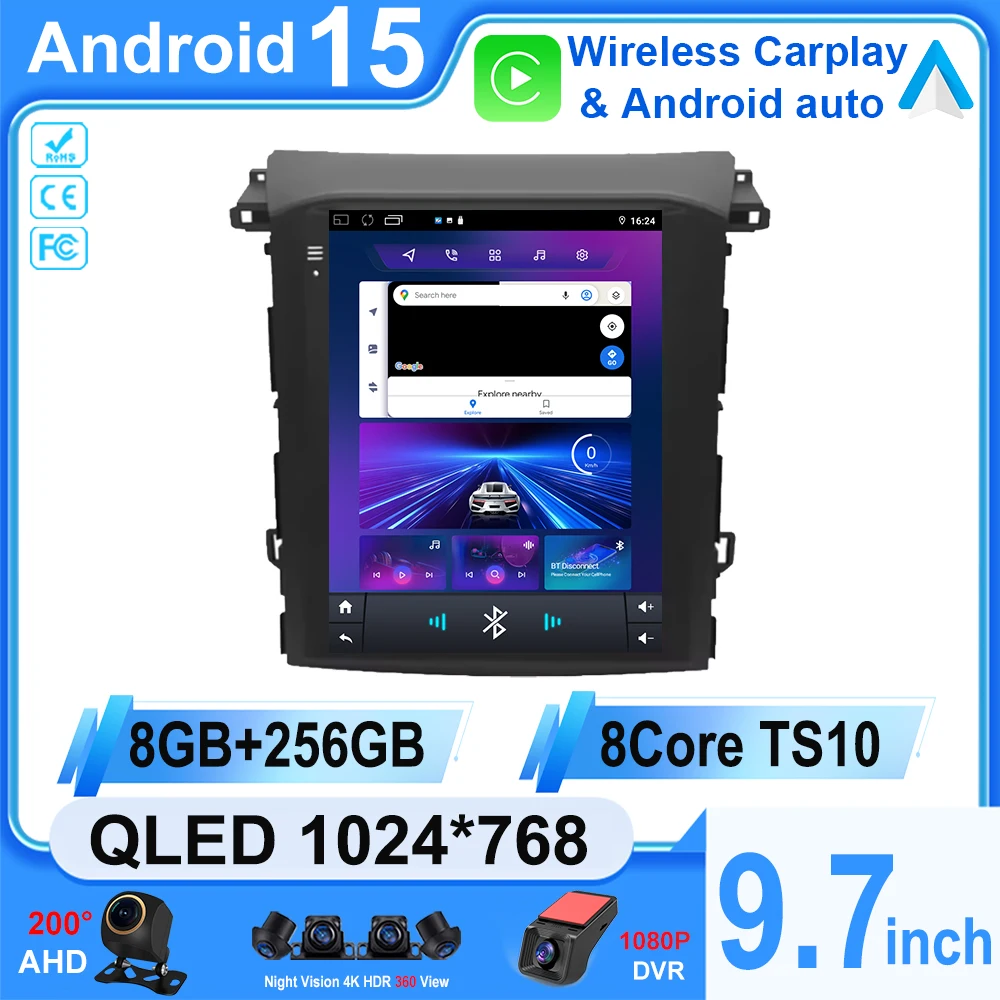 9.7 inch Android15 For Subaru XV Forester 2018-2021 Car Radio For Style Screen Multimedia Video Player Navigation 5G GPS