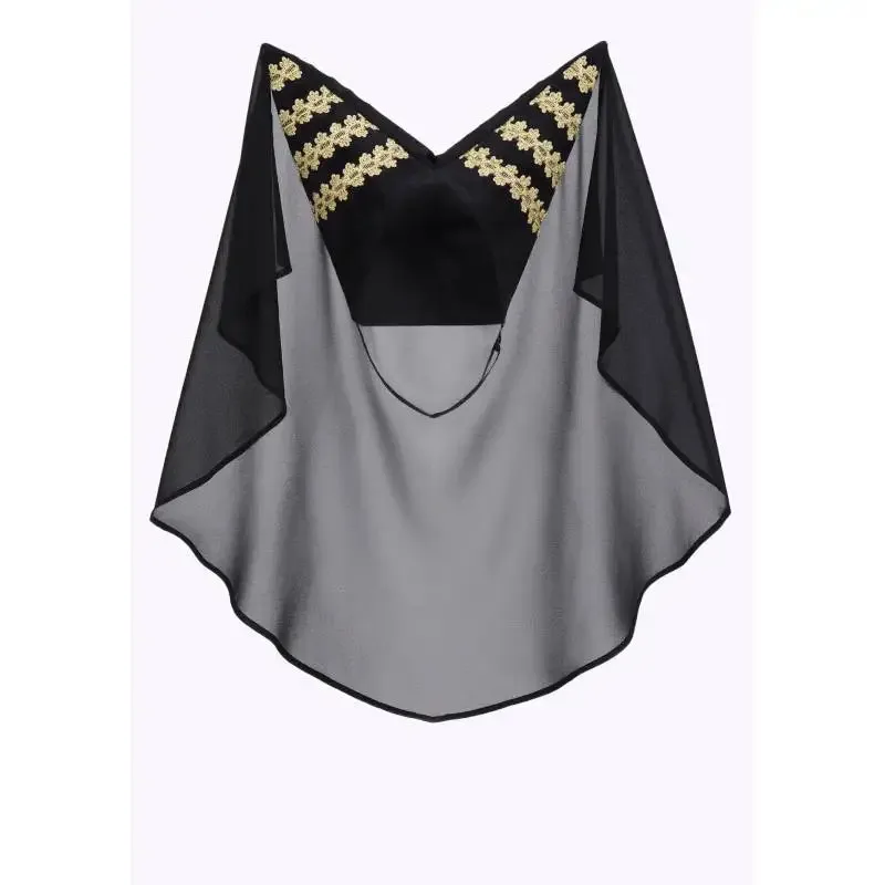 DAZCOS قبعة هينين النسائية لمهرجانات عصر النهضة وأغطية الرأس في العصور الوسطى للهالوين مع حجاب