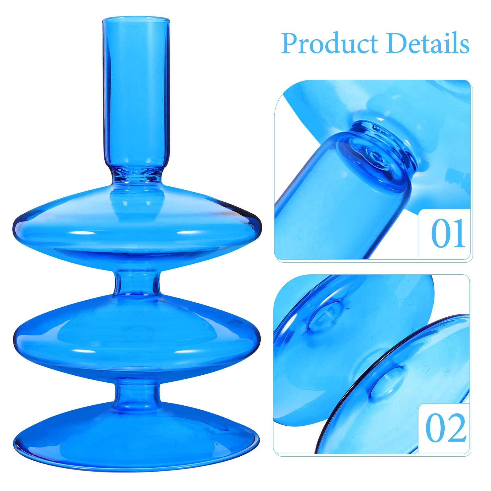 حامل زجاجي أنيق، قاعدة مسطحة ناعمة مقاومة للبقشيط، مثالي لحوامل ديكور المنزل لطاولة الطعام والحفلات