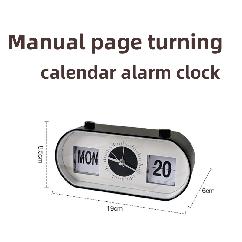 New Creative Bedrooms Alarm Clock Fun Flip Mechanical Alarm Clock Desktop Digital Calendar Clocks Retro Desk Clocks Home Decor