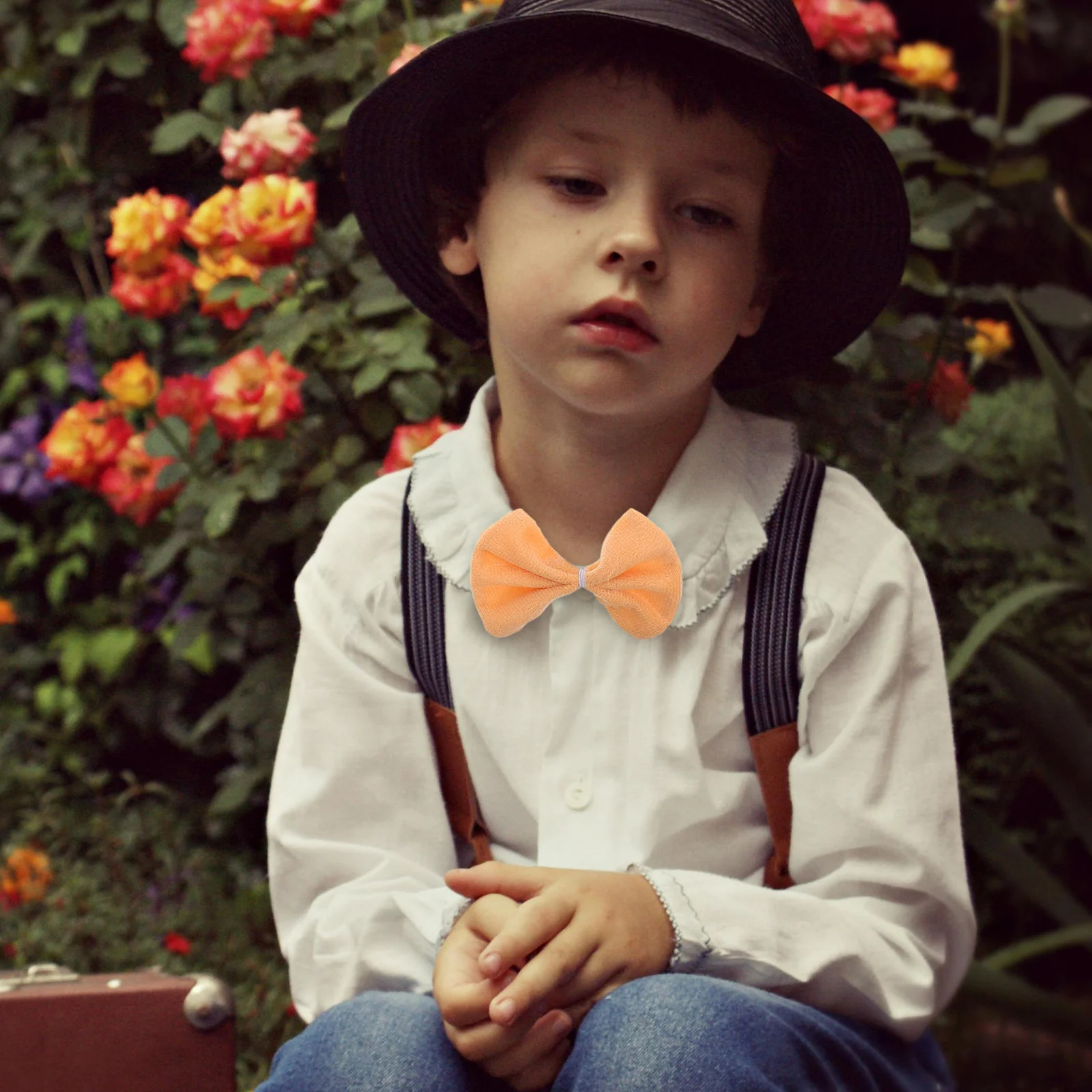 1Set Dog Costume Accessory Set Cartoon Ears Headband Tail Bowtie for Party Cosplay Dog Animal Costume Prop