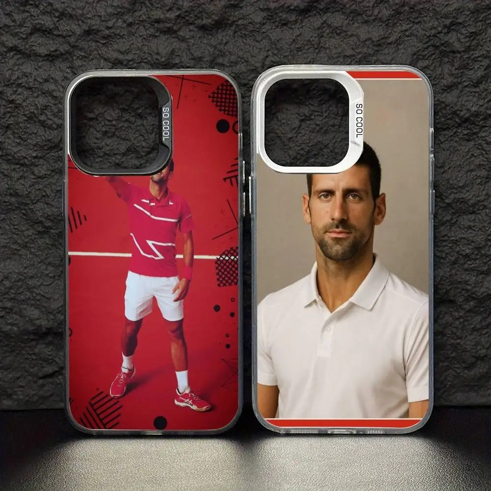 

Tennis Legend N-Novak D-Djokovic Phone Case Color Silver Shell For IPhone 17 16 15 14 13 12 11 Pro Max Plus