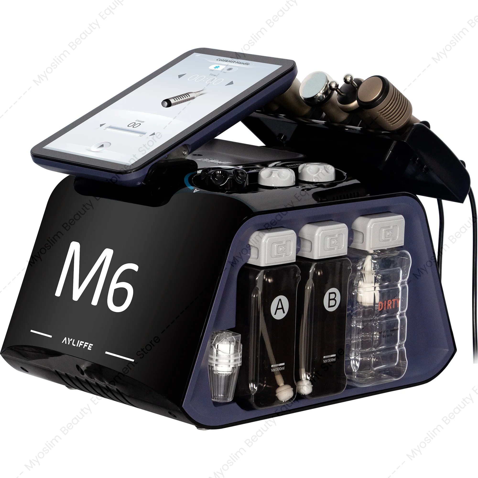 6IN1 Oxygen Dermabrasion Machine Deep Skin Cleaning Facial Whitening Microdermabrasion Blackhead Removal Home Beauty Care Device
