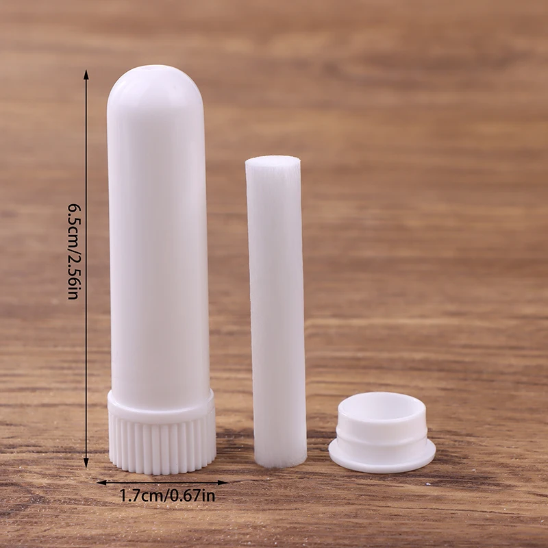With Cotton Wicks Refill Plastic Nasal Inhaler Sticks For Essential Oil Containers Aromatherapy Inhaler Empty Nasal Inhaler Tube