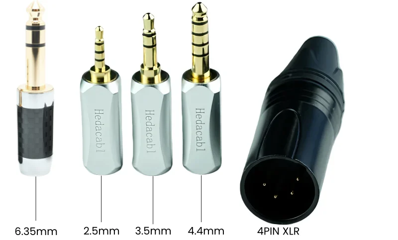 Hedacabl HD-06 7N OCC symmetrisches Kopfhörerkabel, Dual 3,5 mm auf 4,4/3,5 mm/XLR, für Sennheiser, HIFIMAN, Sony, Beyerdynamic, Crosszone – Detail 6