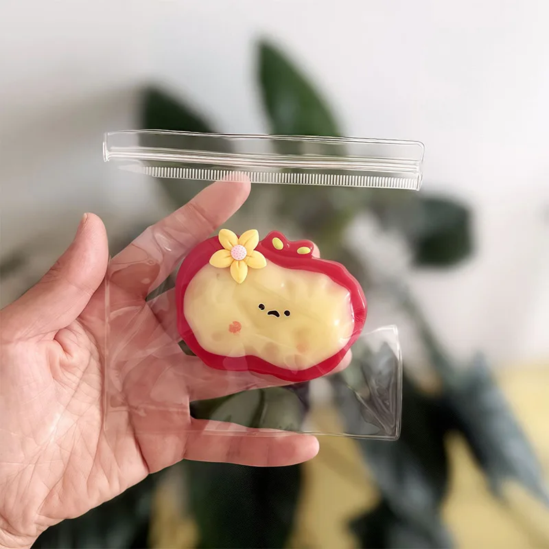 متعة لطيف كريم التفاح الأحمر معسر انتعاش بطيء الإجهاد تخفيف الطين الكريستالي للأطفال القلق الحسي الاسترخاء معسر